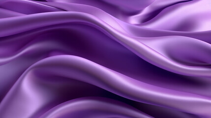 Texture détaillée de drap de soie ondulé violet. Fond satin soyeux et doux.