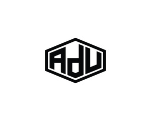 ADU logo design vector template