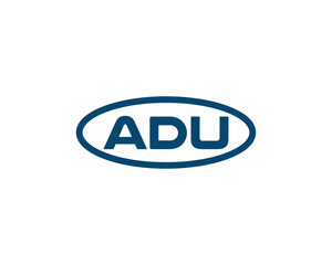 ADU logo design vector template