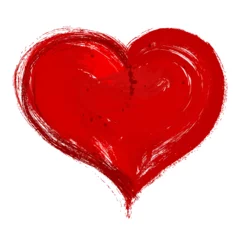 Gordijnen painted heart, vector illustration, mock up © Kirsten Hinte