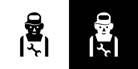 Automotive icon. Black icon. Motorcycle icon. Collection of automotive icons. Black image. Silhouette.