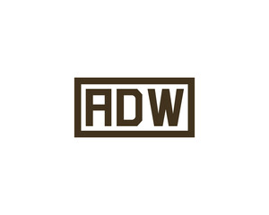 ADW logo design vector template