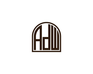 ADW logo design vector template