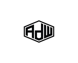 ADW logo design vector template