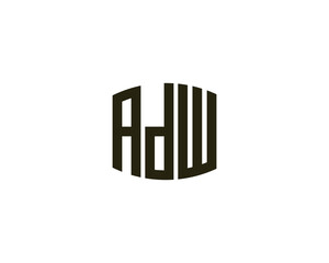 ADW logo design vector template