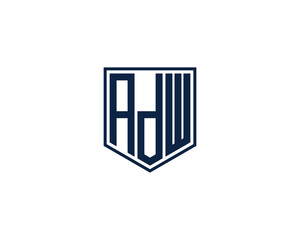ADW logo design vector template