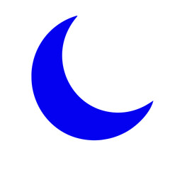 Obraz na płótnie Canvas Crescent moon vektor icon illustation