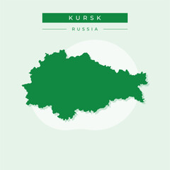 Vector illustration vector of Kursk map Russia