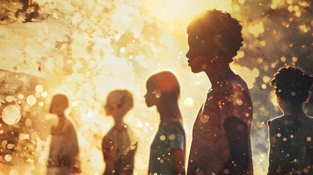 A Colorful Illustration Representing DEIB: Reflecting Equity with a Spectrum of Shades, AI Generative