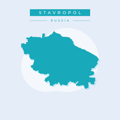 Vector illustration vector of Stavropol map Russia
