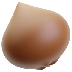 PNG 3D onion icon isolated on a white background