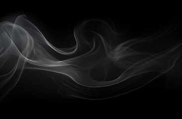 smoke on black, abstract