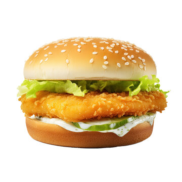 Burger with fish fillet 