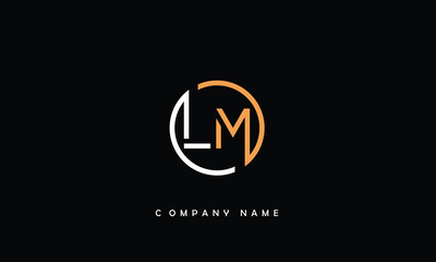 LM, ML, L, M Abstract Letters Logo Monogram