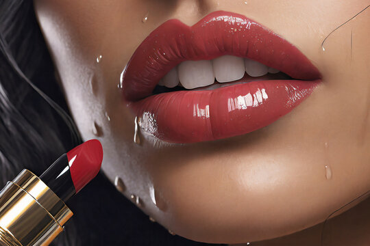 labbra donna rossetto makeup 