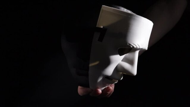 theatrical performance, Black and white mask, good and bad, bipolar mental disorder, theater, acting courses