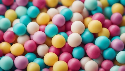 Fototapeta na wymiar Colorful gumballs background. Close up of colorful gum balls.