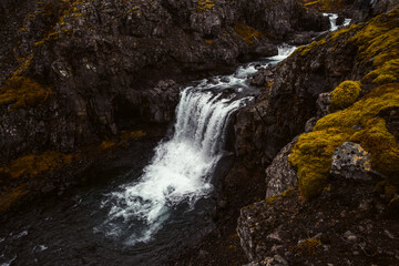 Gervidalsa falls in Westfjords, Iceland