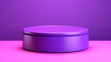 Elegant 3D Podiums in Vibrant Purple and Magenta – Modern Showcase for Product Presentation and Exhibition