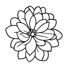 Hand drawn simple flower illustration