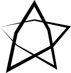 Geometric star pattern. Doodle line style