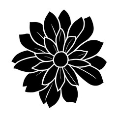 Hand drawn simple flower illustration