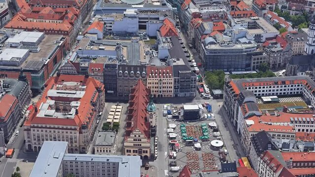 Germany Lipsk bird's eye view of the city in sunny weather architecture travel tourism