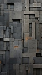 A Collection of Square Patterns on a Wall