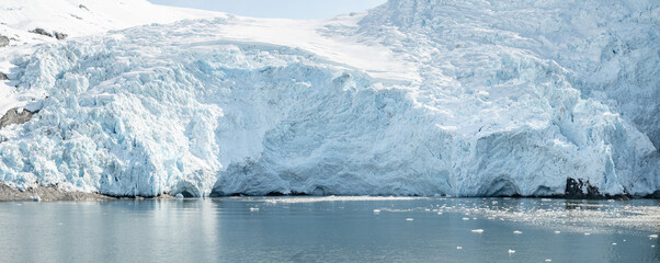 Fototapeta na wymiar Beloit Tidewater Glacier in Blackstone Bay, Prince William Sound, Alaska, USA