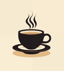 Obraz premium Coffee cup icon. Flat design.