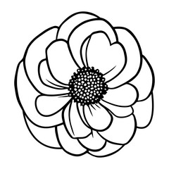 Hand drawn simple flower illustration