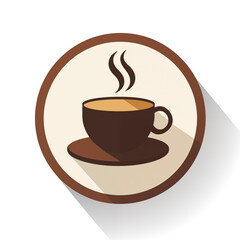 Obraz premium Coffee cup icon. Flat design.