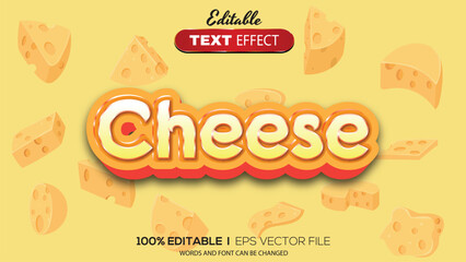 editable text effect cheese theme