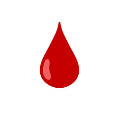 Fototapeta premium a drop of blood isolated on white and transparent background donation medical vector illustration