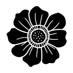 Hand drawn simple flower illustration