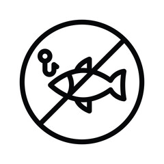 no fishing line icon illustration vector graphic. Simple element illustration vector graphic, suitable for app, websites, and presentations isolated on white background