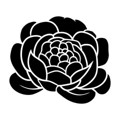 Hand drawn simple flower illustration