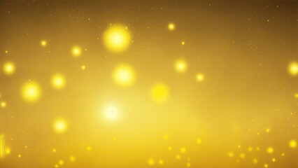Obraz na płótnie Canvas Yellow particles and light abstract background with shining dots stars