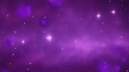 Obraz premium Purple particles and light abstract background with shining dots stars
