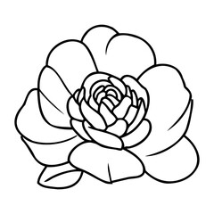 Hand drawn simple flower illustration