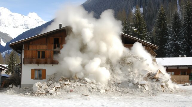 House explosion destroys home in the Alps