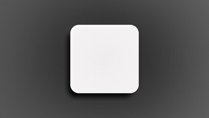 Square business card mockup with black background