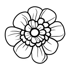 Hand drawn simple flower illustration