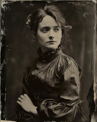 Historic wet plate women portraits