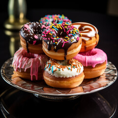 Obraz na płótnie Canvas donuts with sprinkles