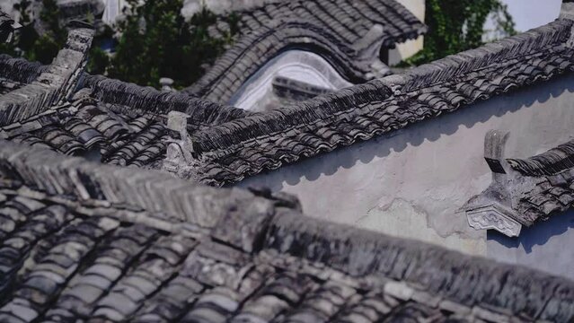 Anhui, Mount Huangshan, Xidi Hongcun, Anhui architecture, Chinese style, ancestral temple, memorial archway, horse head wall, small green tile
