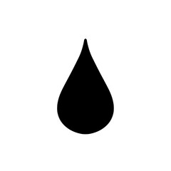 black drop of water icon isolated on white and transparent background. liquid oil droplet fluid wet vector illustration