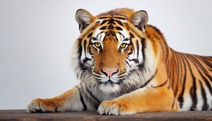 sumatra tiger cat isolated on white, studio, generative ai