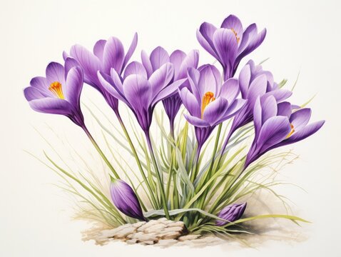 flowers isolated on white