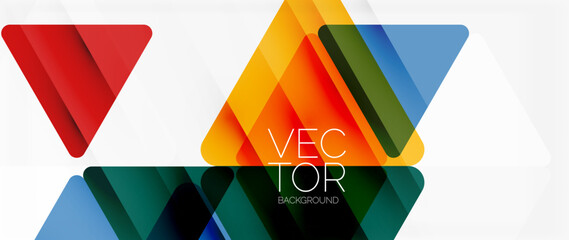 Abstract background. Color transparent triangles in mosaic style with shadow lines. Design for website headers, social media posts, digital art displays, presentations, branding elements, wallpapers